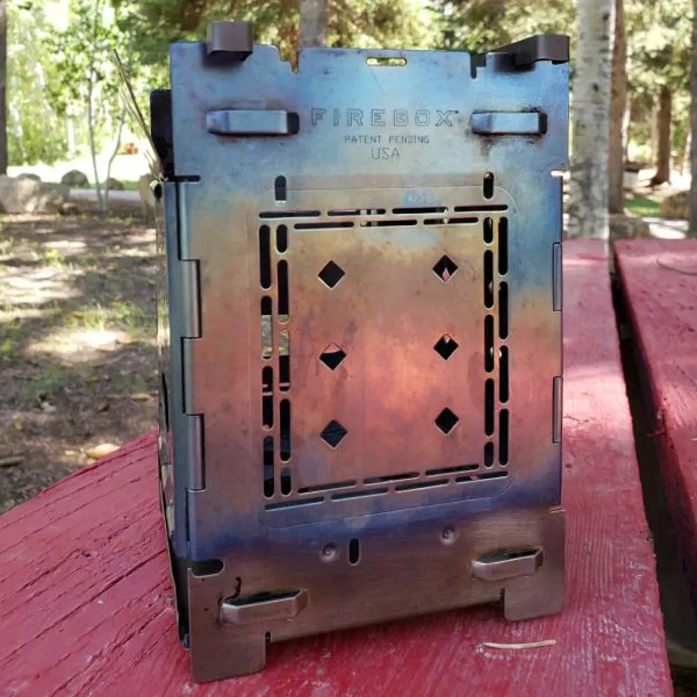 ファイヤーボックス チタンストーブ 焚き火台 コンパクト FIREBOX Titanium Stove 496g