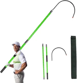 1.0/1.5/2.0/3.0 m Length Detachable High Voltage Insulated Rescue Hook with Telescopic Pole, Anti-Electrocution Rescue Hook(Green,2.0m/6.6ft)