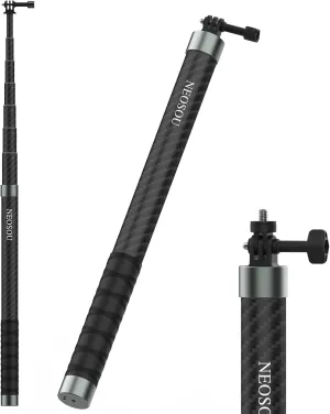 102-Inch Long Pole Selfie Stick for GoPro Insta360, Telescopic/Carbon Fiber/Lightweight/Waterproof/Motorcycle Wide Angle Extension Rod for Go Pro Insta 360 X5 X4 DJI Action 5 Pro Osmo Pocket 3