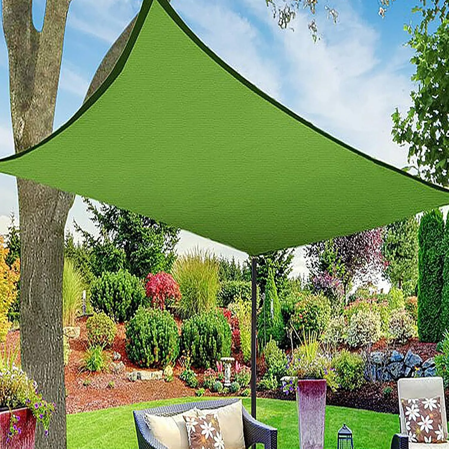 10'x10' Sun Shade Sail Rectangular Curved Fade and Tear Resistant Easy Install Breathable Waterproof Uv Block Shade Canopy Sun Sail Shades for Outdoor Patio Garden Yard Deck Pergola