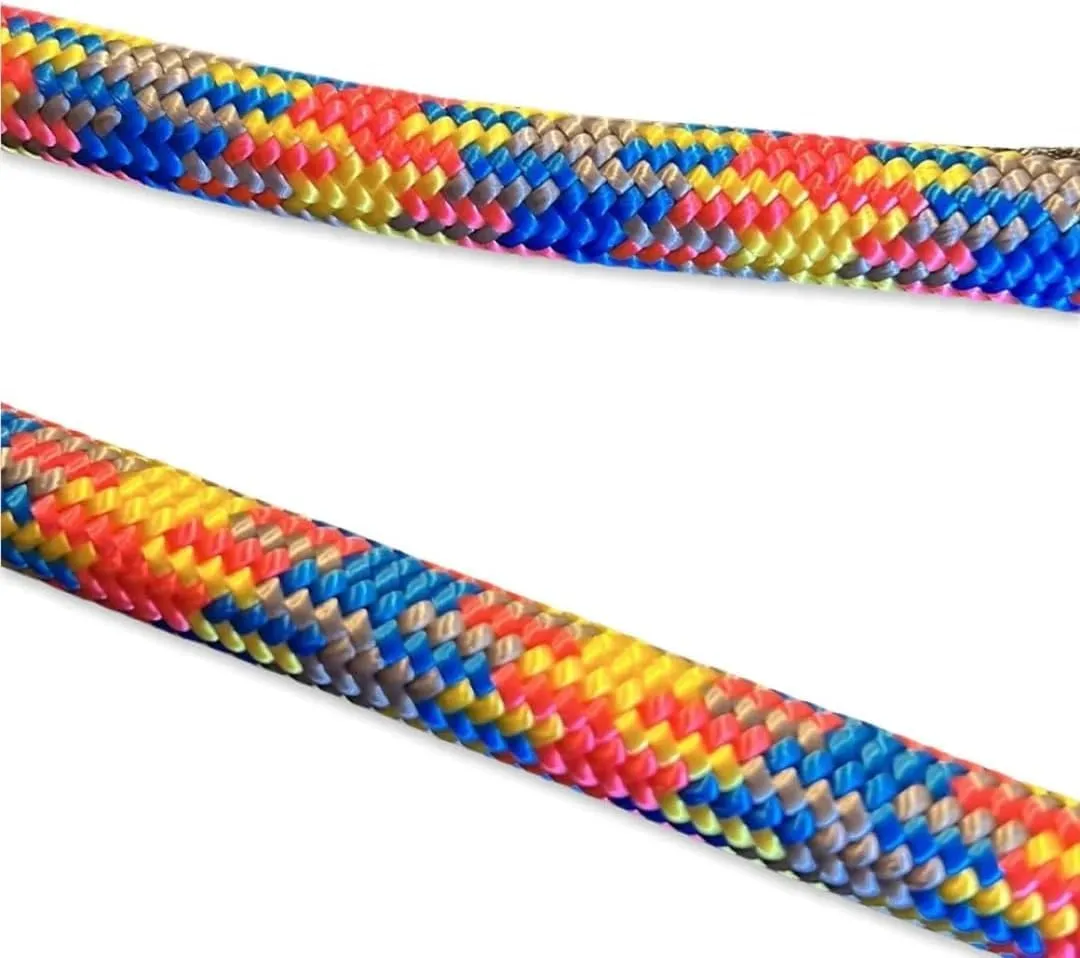 11.7mm Aspen Kernmantle Static 32 Strand Arborist Climbing Rope for Single Rope Technique(Two Sewn Eyes, 200ft)