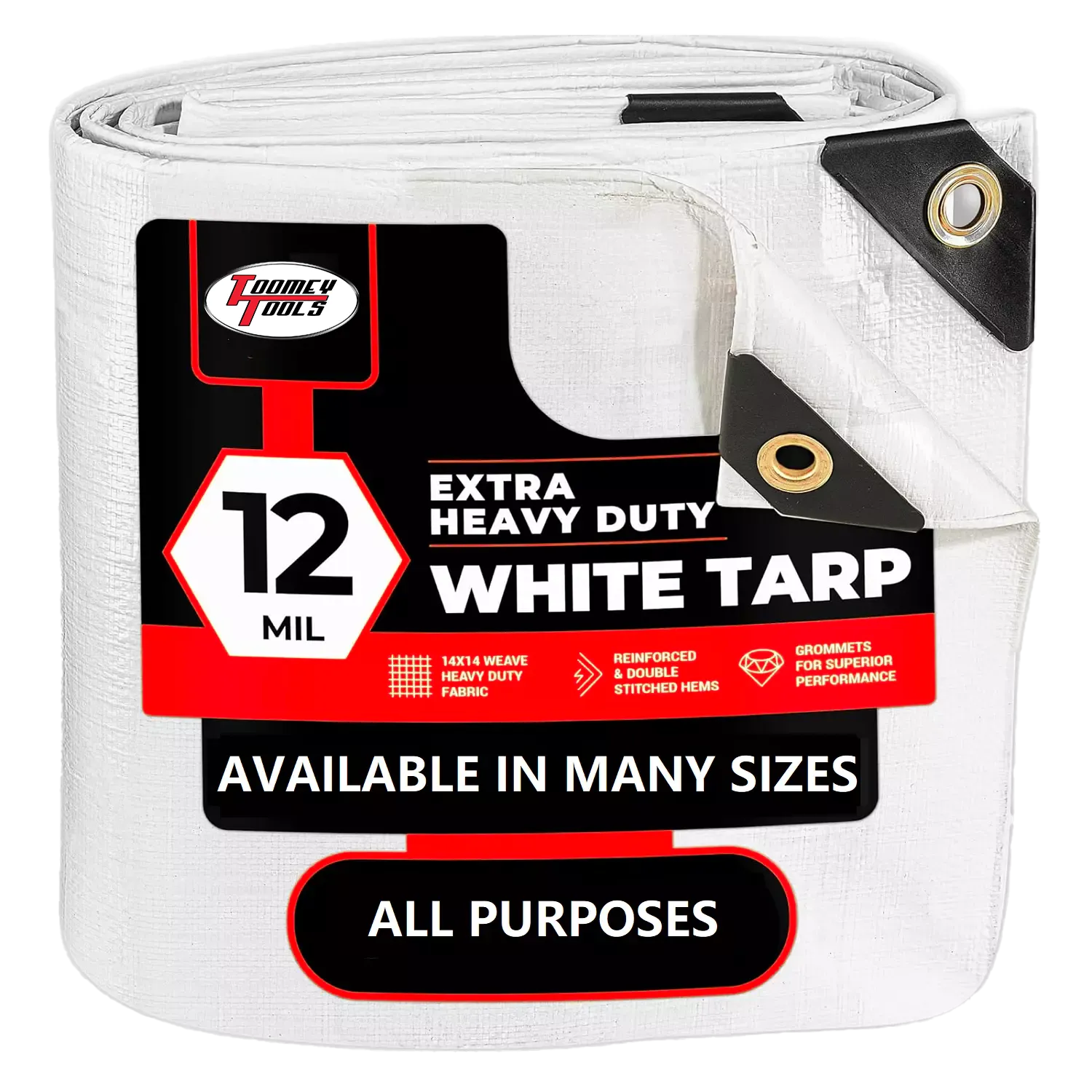 12 x 20 Heavy Duty Canopy Tarp - White