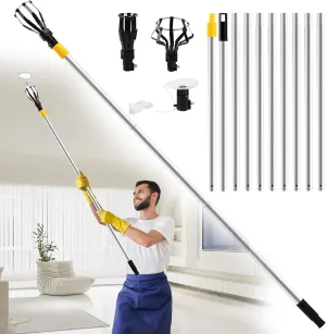 13FT Light Bulb Changer for High Ceilings Light Bulb Changer Pole Ceiling with Pole High Ceiling with Baskets and Suction Cup Telescopic