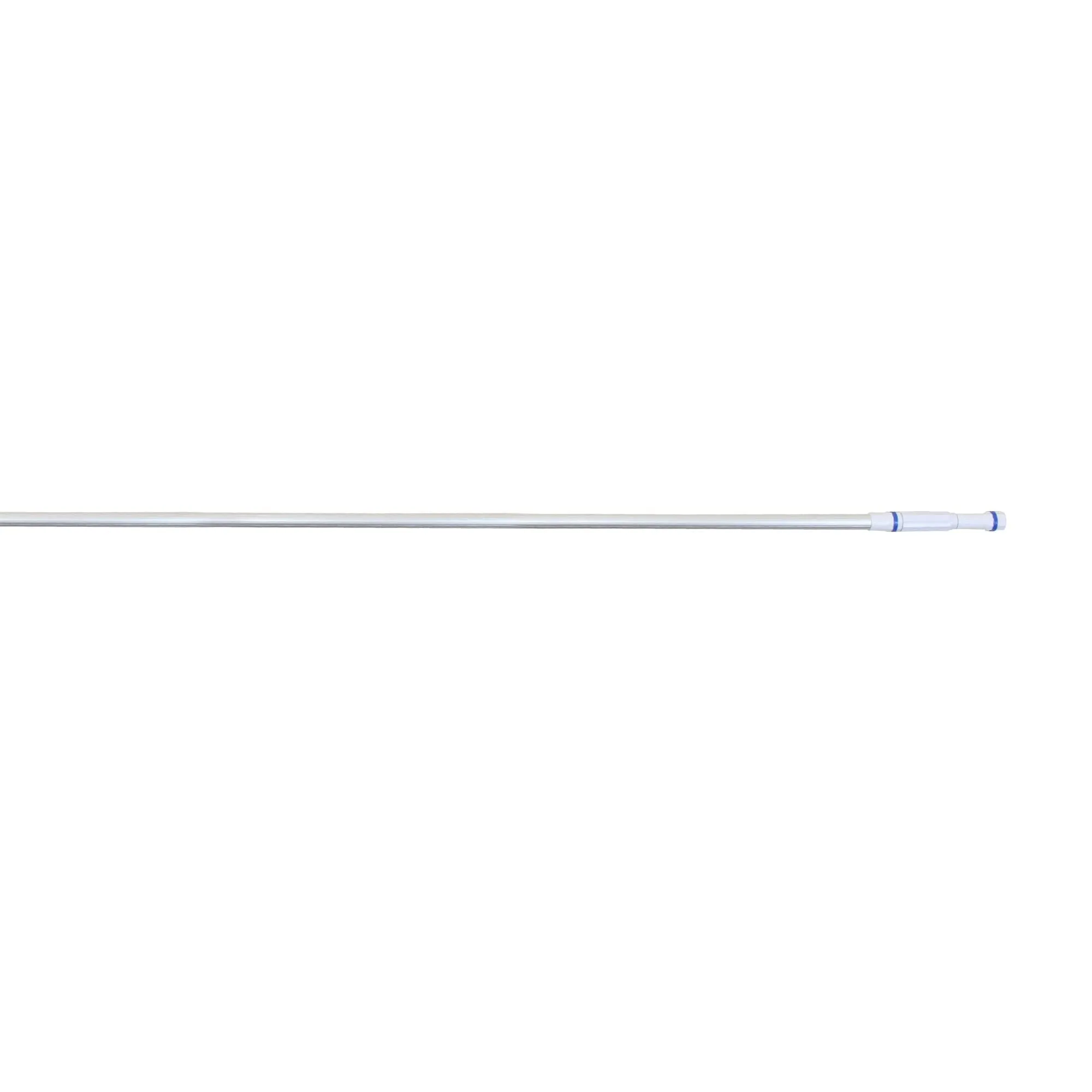 15.5' Silver Corrugated Adjustable Telescopic Pole for Vacuum Heads