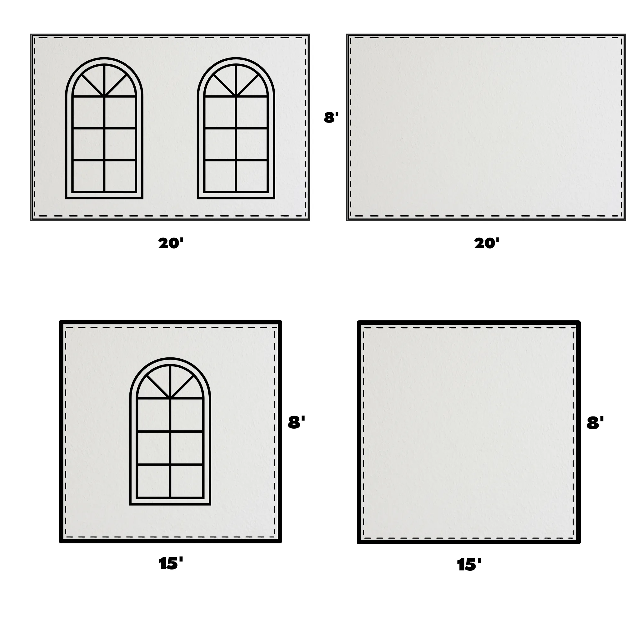 15x20 Universal Blockout Sidewall Kit (8')