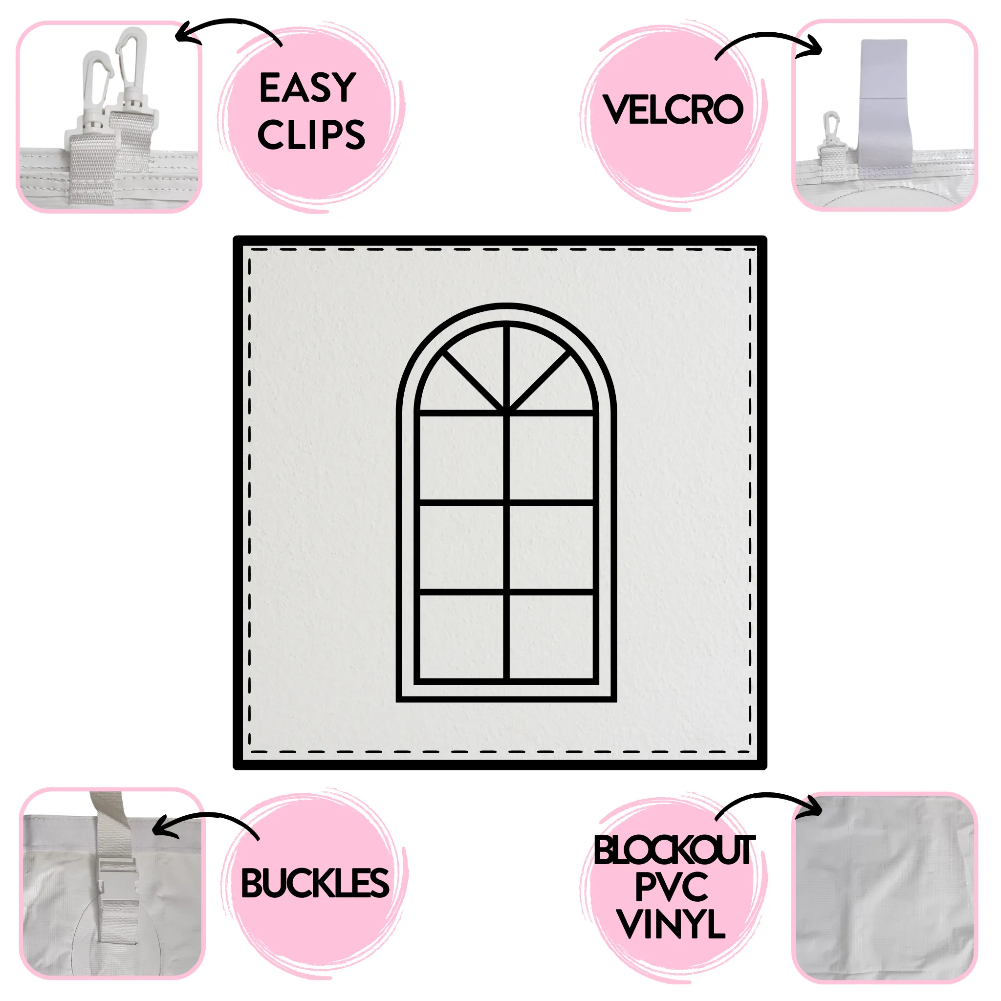15x20 Universal Blockout Sidewall Kit (8')