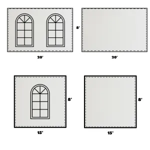 15x20 Universal Blockout Sidewall Kit (8')