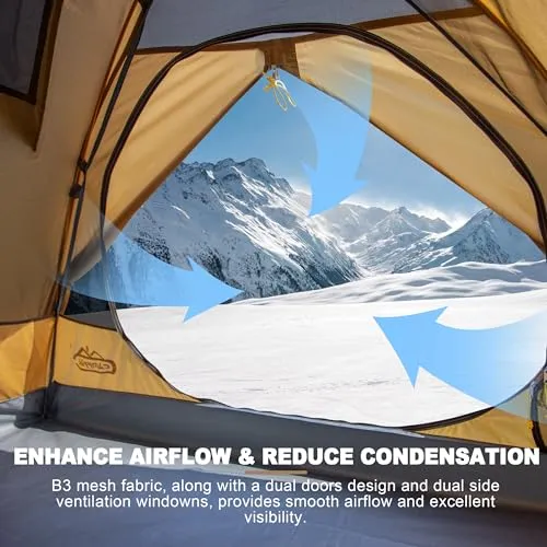 2 Person Backpacking Tent,Waterproof Windproof 2 Person Tent