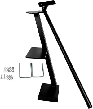 2 Step Boat Trailer Steps, Universal fit Bass Boat Trailer Tongue Steps 3.5" or 3" Wide & 5" Tall, Anti-Slip Boat Ladder Steps, Boat Boarding Steps, w/Safety Handle