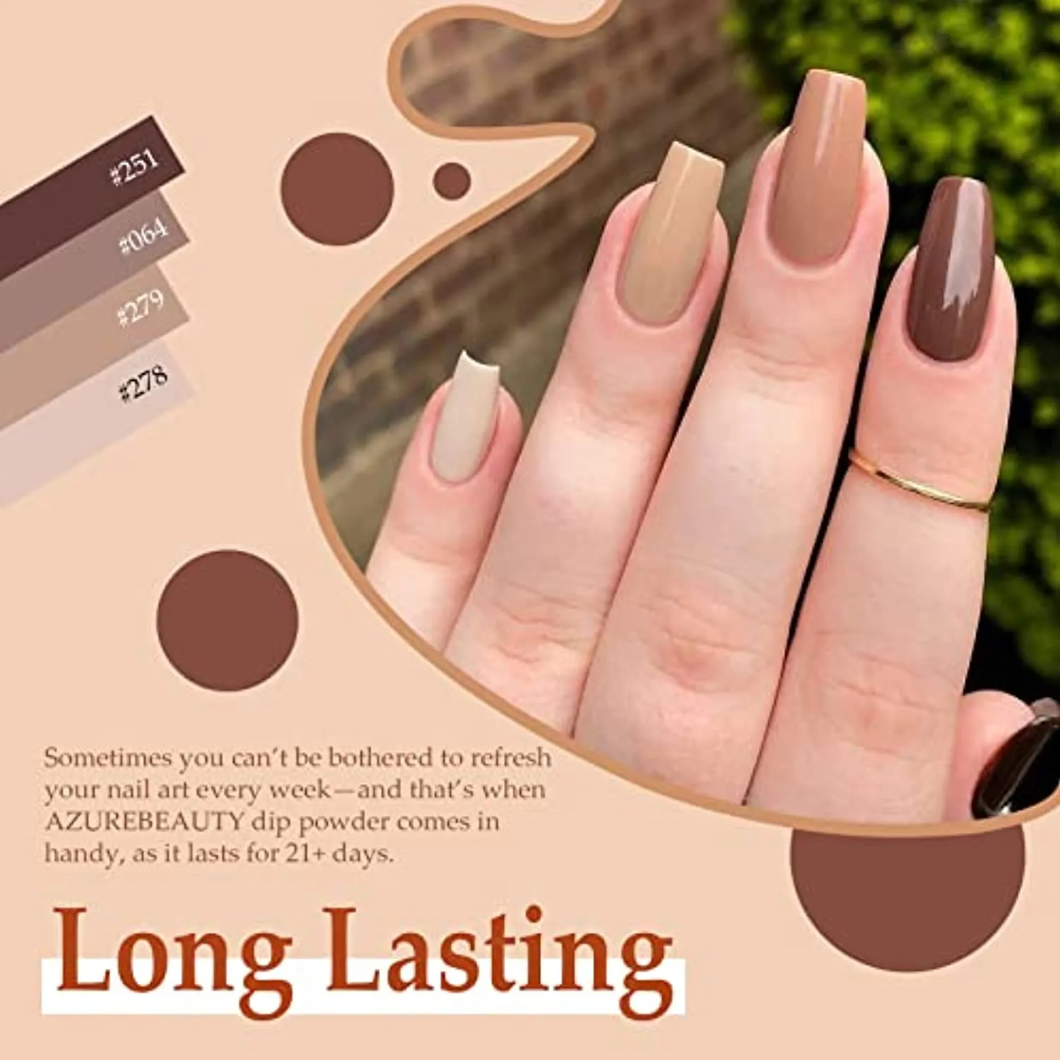 20 Colors Dip Powder Nail Kit Starter, AZUREBEAUTY Nude Plum Mauve Brown Nail Dipping Powder Liquid Set with Base/Top Coat for French Nails Art Manicure DIY Salon Home Gift