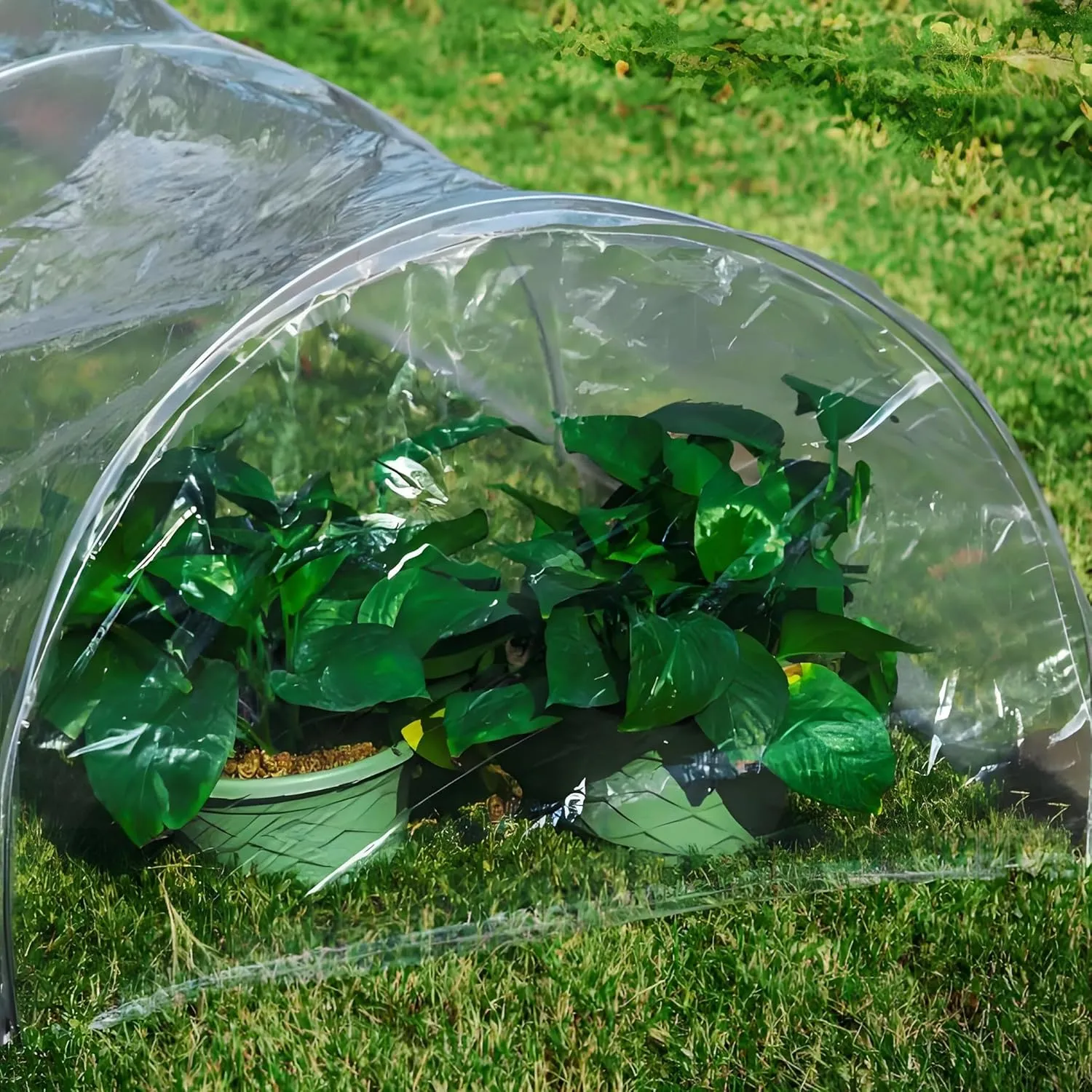 20 Mil 8'x20'Super Heavy Duty Transparent Waterproof PVC Tarpaulin with Brass Grommets - for Patio Enclosure, Temporary Wall, Multipurpose