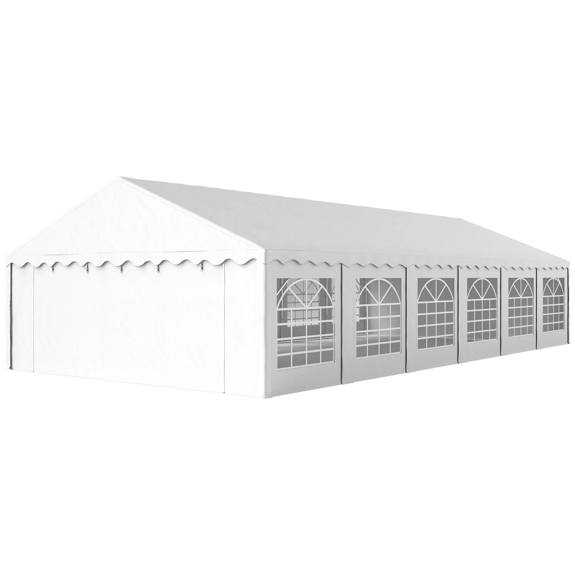 20' x 40' Galvanized Outdoor Party Tent with 2 Roll-Up Doors