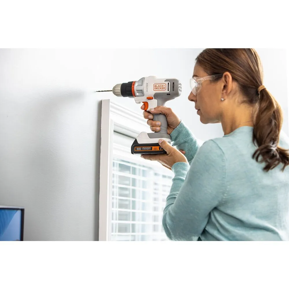 20V MAX* MATRIX™ Cordless Drill|Driver Kit, Lightweight, White