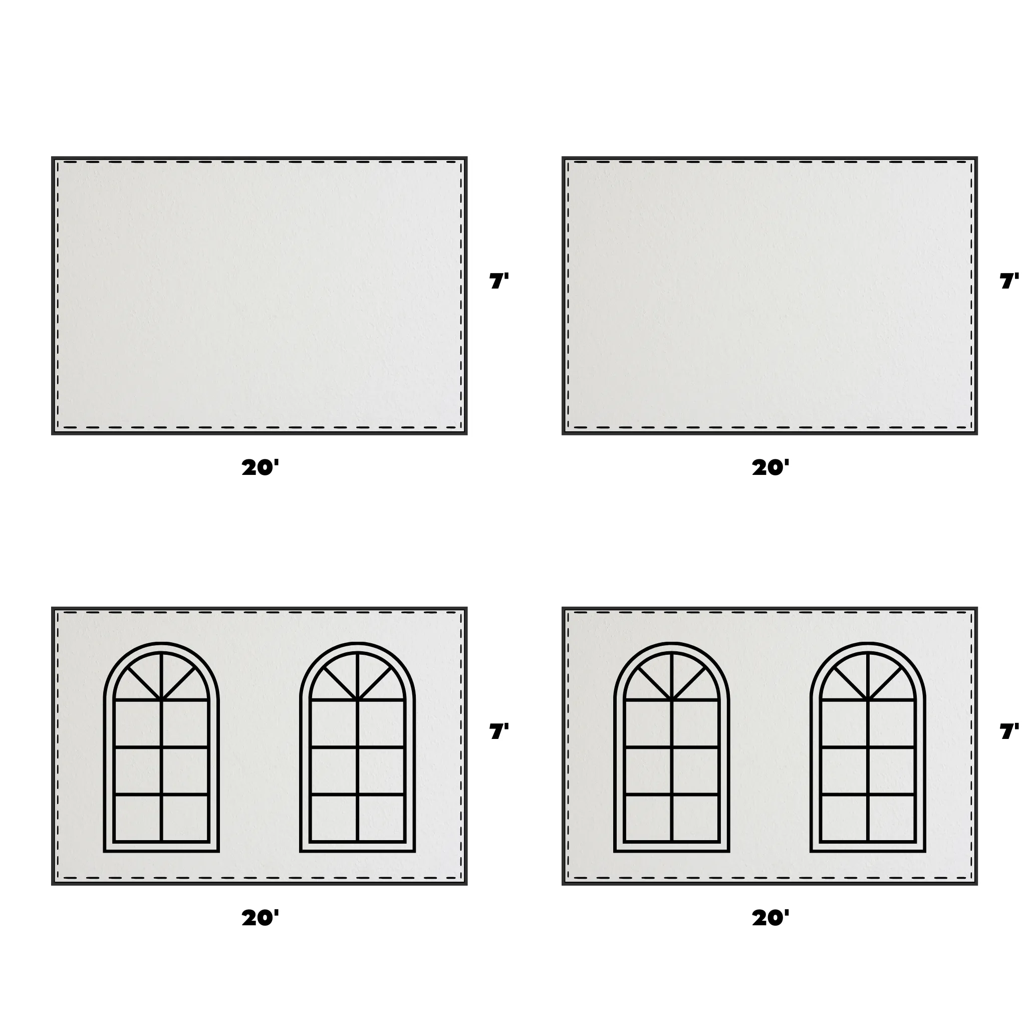 20x20 Universal Blockout Sidewall Kit (7')