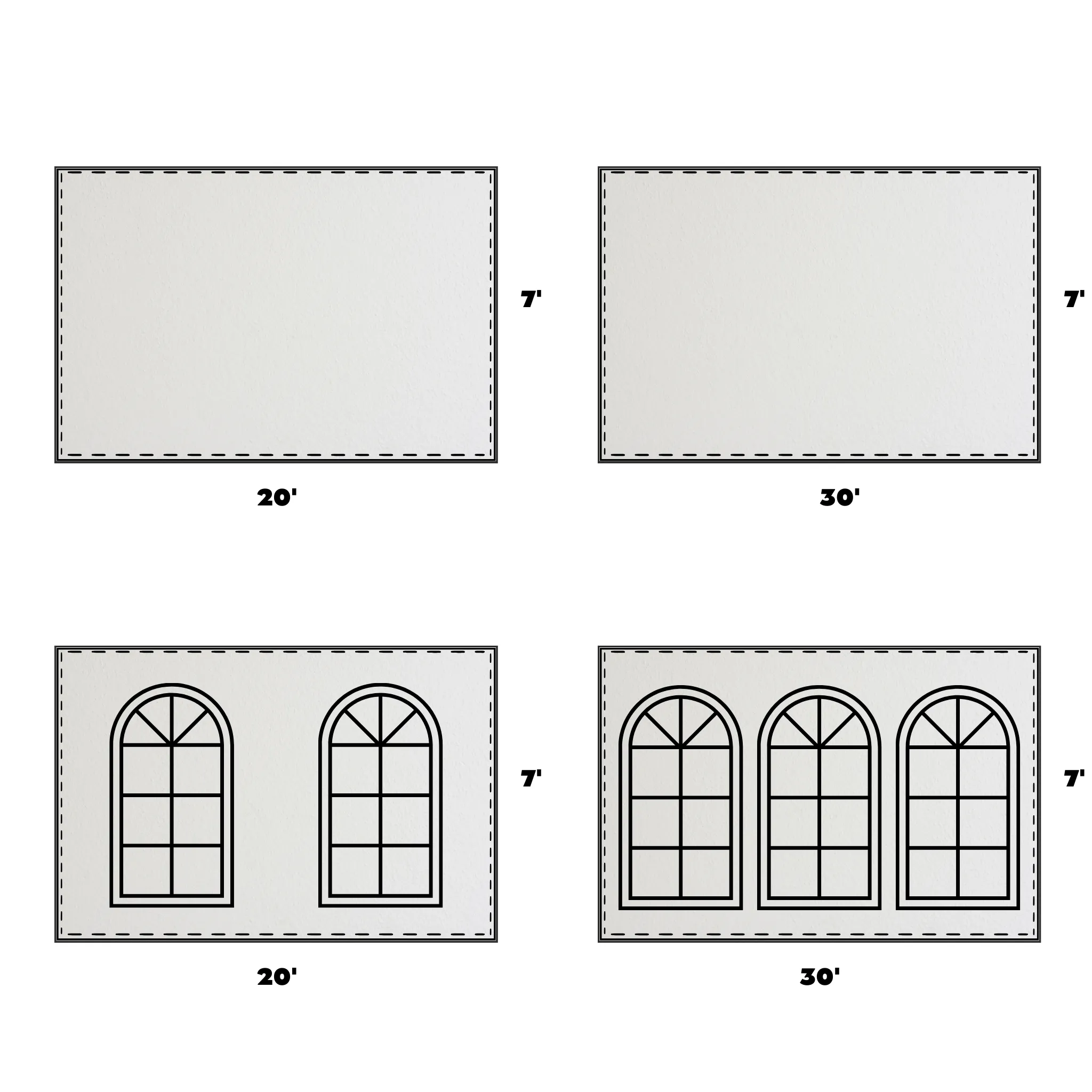 20x30 Universal Blockout Sidewall Kit (7')
