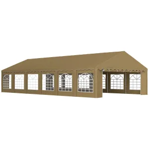 20'x40' Party Tent with Removable Sidewalls & 12 Windows, Brown