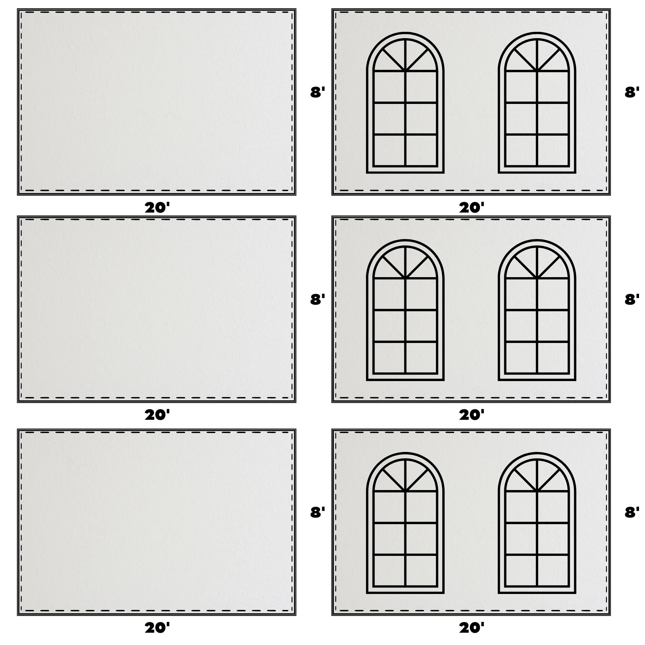 20x40 Universal Blockout Sidewall Kit (8')