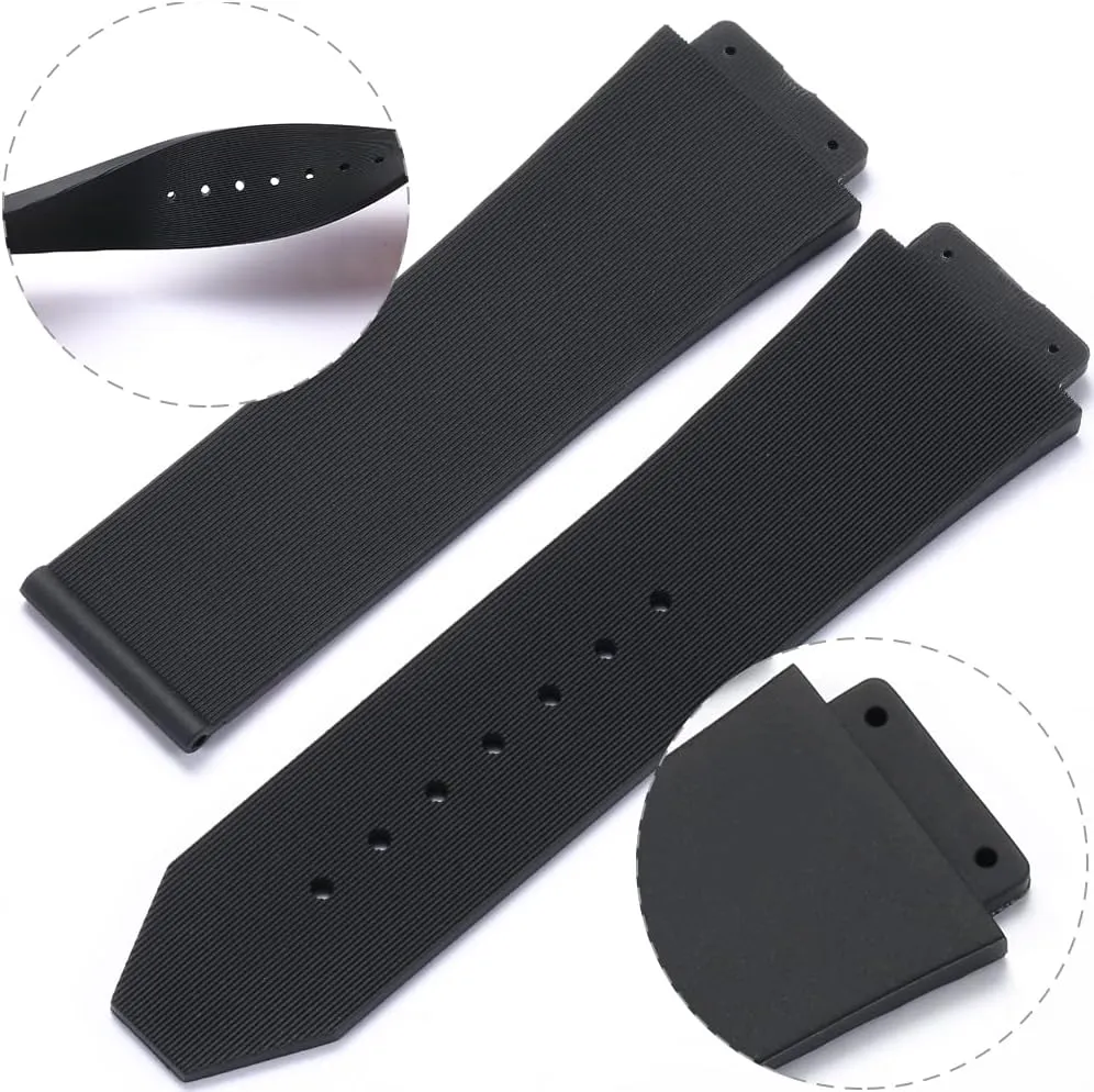 25mm Big Bang Replacement Band Compatible with Hublot Big Bang Watch Strap Sports Waterproof Rubber Watch Accessories