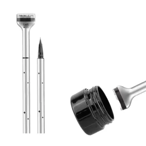 2in1 Sweatproof Eyelashes Eyeliner Stamp Quick-Dry Natural Black Liquid Eyeliner for Makeup Perfect for Lash Clusters Fake Lashes Plant-Based Formula Brown for Women Beauty (Brown)