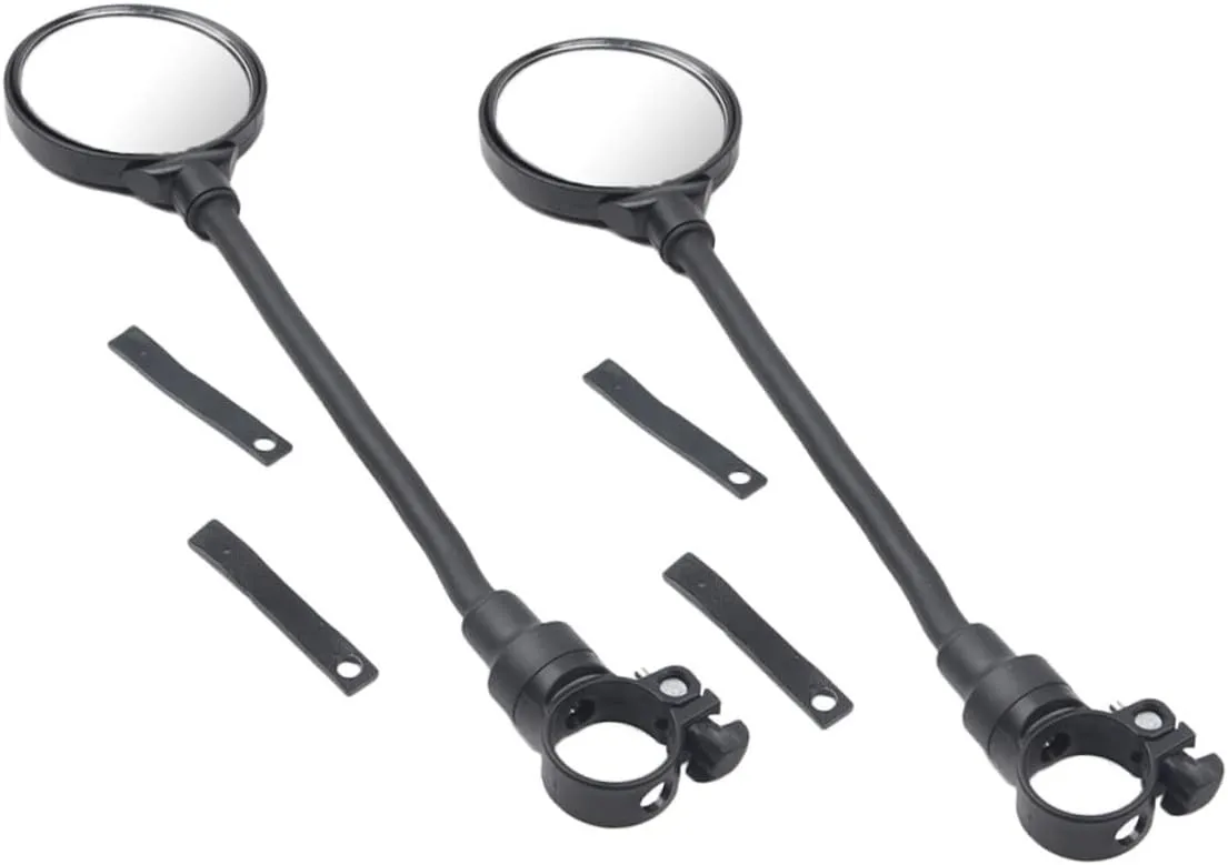2pcs Adjustable Bike Mirrors for Handlebars Rearview Mirrors High Definition Vision for Road Mountain and City Easy Installation Wider Viewing Angle
