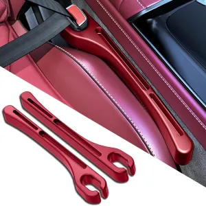 2PCS Car Seat Gap Filler Organizer, Car Seat Gap Organizer with Phone Holder, Car Accessories Car Side Seat Gap Filler for Prevent Falling (Red)