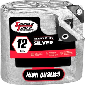30 x 30 Heavy Duty Canopy Tarp - Silver