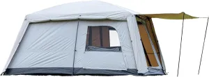 4-6 Person Family Camping Tent, 2 Rooms Living Room Design with Mesh Roof, 150D Waterproof Oxford Fabric, Full-Rainfly Easy Setup Portable Tent for Outdoor