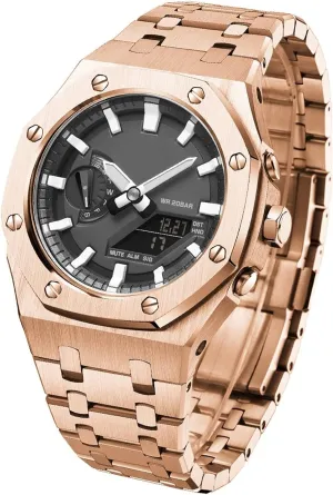 5rd With Bottom Cover MOD Kit For GA2100SKE-7A Metal Watch Case Watchband 316 Stainless Steel Modified Accessories Bezel Bracelet Strap