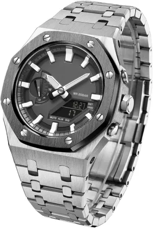 5rd with Bottom Cover MOD Kit for GA2100STHB-7A Metal Watch Case Watchband 316 Stainless Steel Modified Accessories Bezel Bracelet Strap
