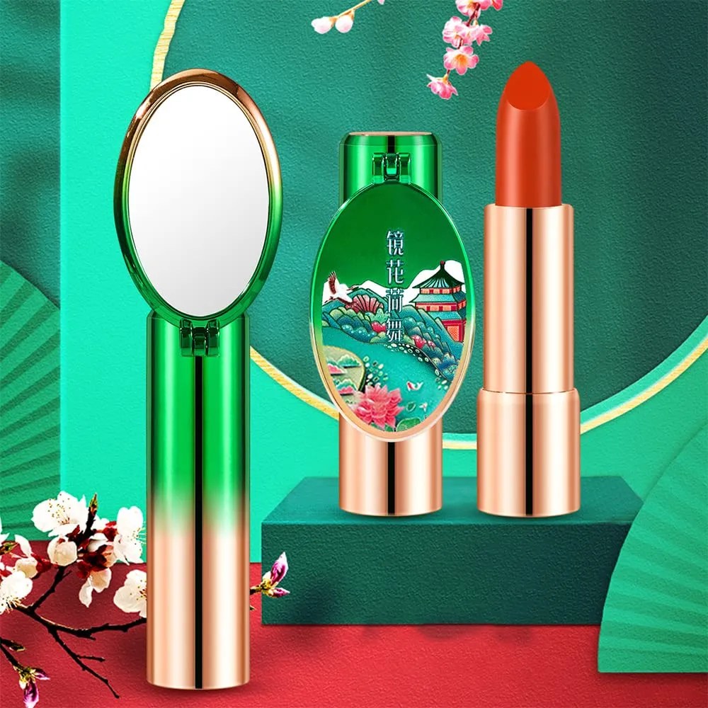 6 Colors Matte Lipstick, Matte Lipstick Long Lasting Waterproof Lip Gloss with Mirror Velvety High Pigmented Lip Stain Kit Girls Women Make Up Gift (01#)