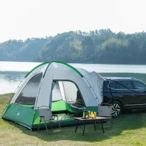 6 Person SUV Tent for Camping, Double Layer PU3000mm and UPF 50  UV Waterproof Car Tents, Includes Rainfly and Storage Bag, 10FT L x 10FT W