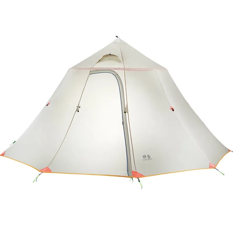 6 Tent Ultralight Silicone Camping 5000mm Large Persons space Multi-functional Family VIP offer Outdoor Tent Pyramid 20D Index Waterproof