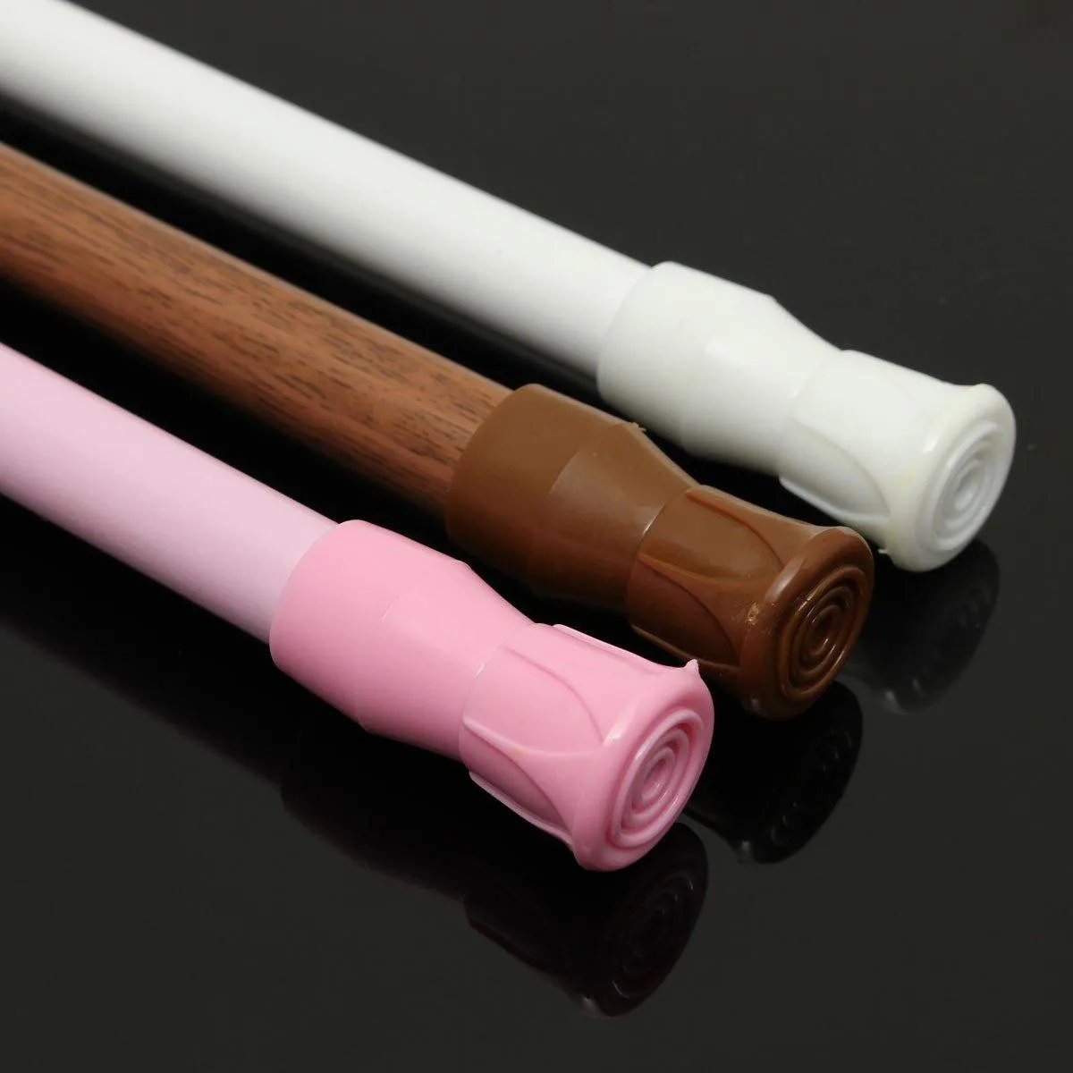 60-110cm Extendable Adjustable Spring Tension Curtain Rod Pole Telescopic Pole Shower Curtain Rod