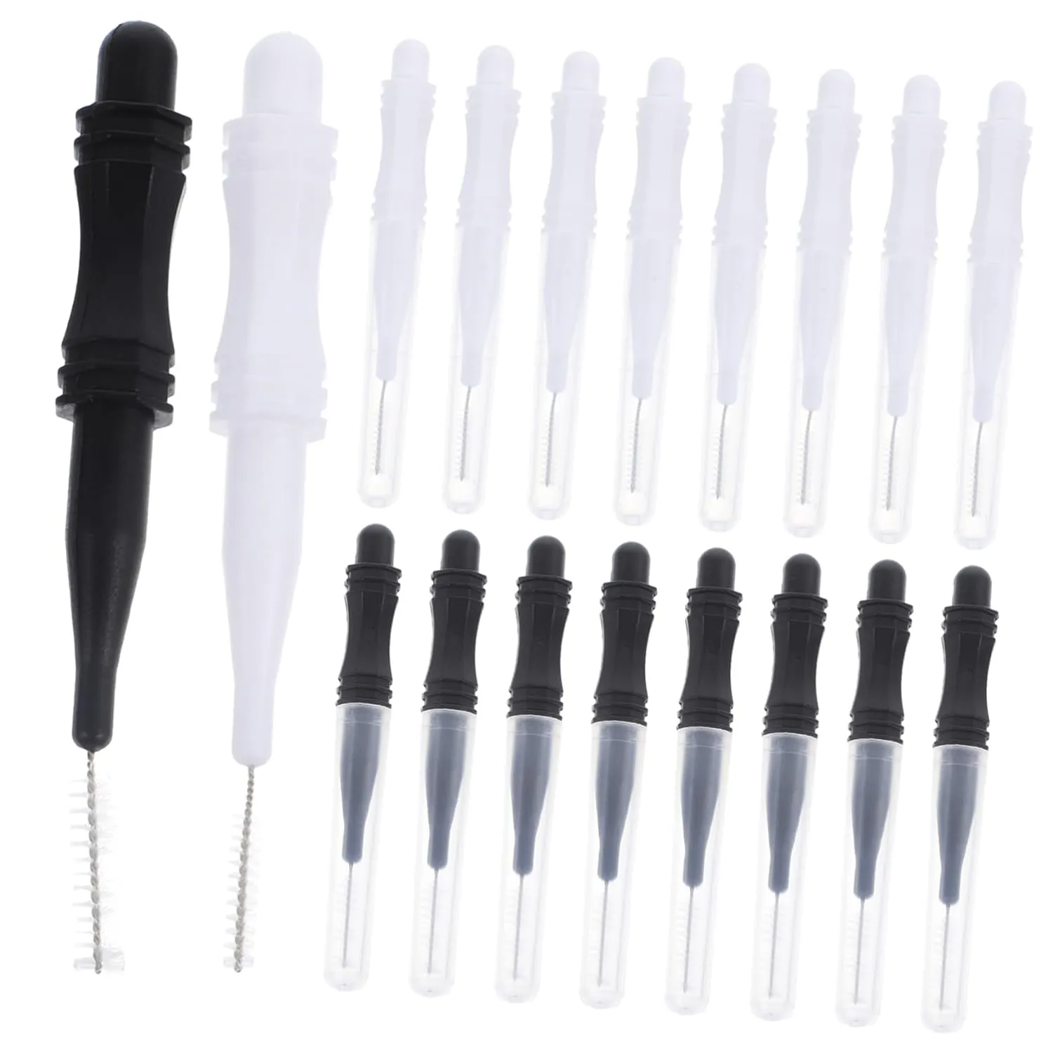 60 Pack Micro Eyebrow Brush Kit Brow Lamination Brush Set Caps for Easy Applicati