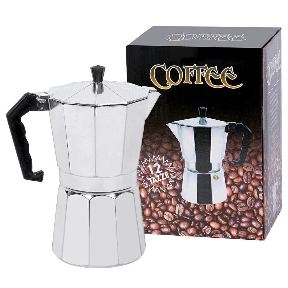 600ML Espresso Coffee Latte Pot Stove Top Italian Coffee Maker Moka Pot