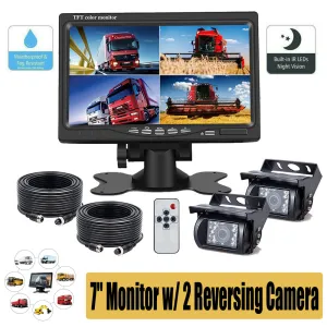 7'' Waterproof Monitor Reversing  Kit For Truck Caravan-NT_Metro