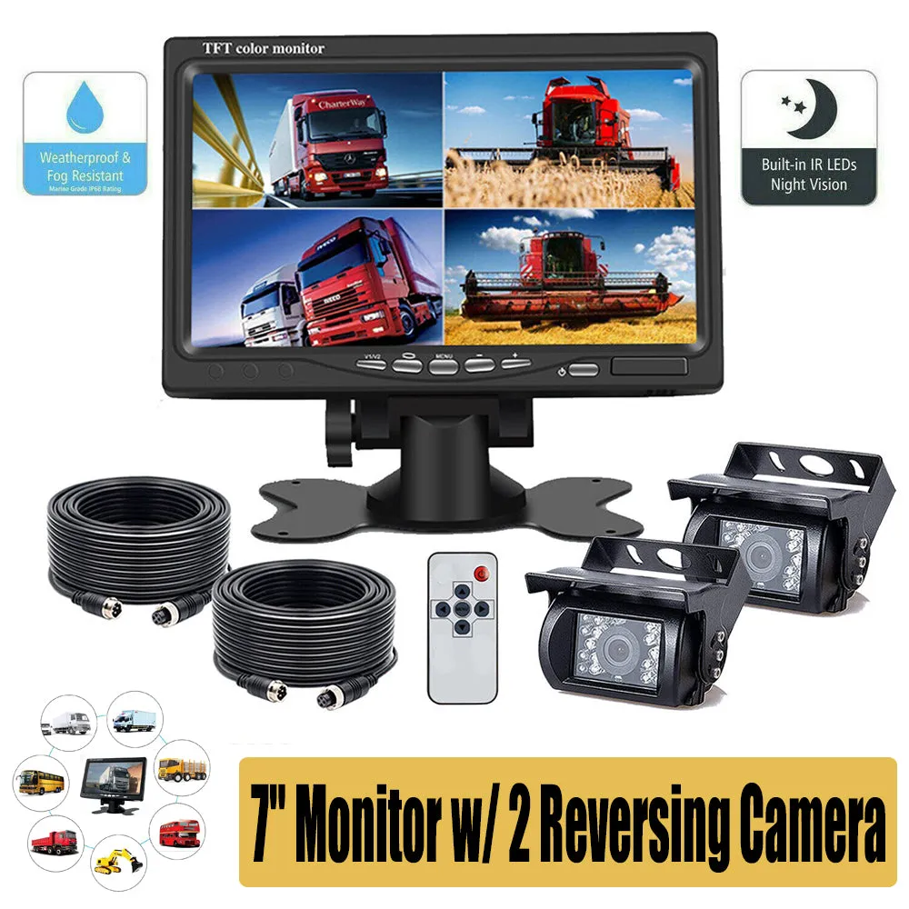7'' Waterproof Monitor Reversing  Kit For Truck Caravan-SA_Metro