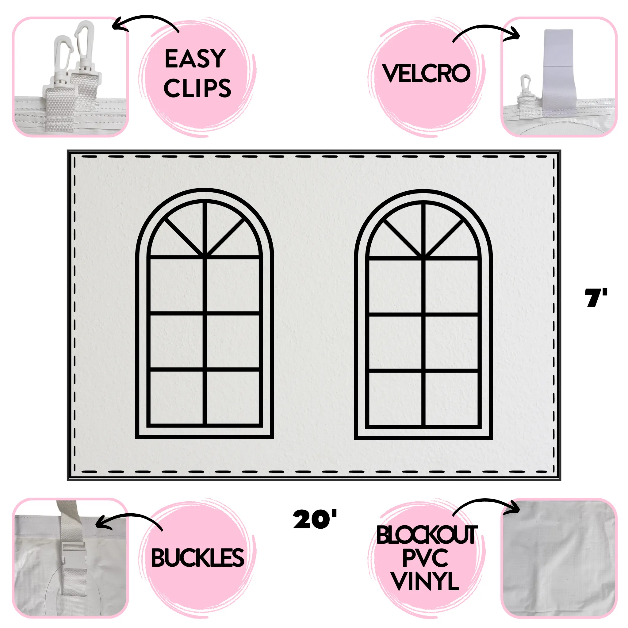 7x20 Universal Blockout Window Sidewall