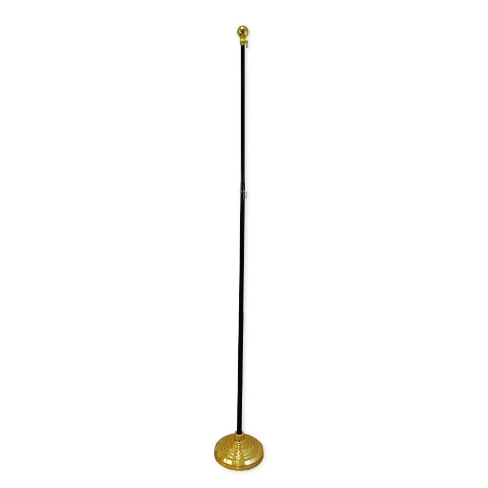 8ft Black Aluminum Flag Pole (Ball Top)