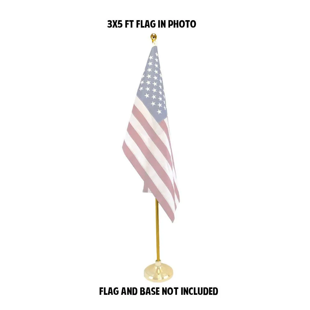 8ft Gold Aluminum Flag Pole (Ball Top)
