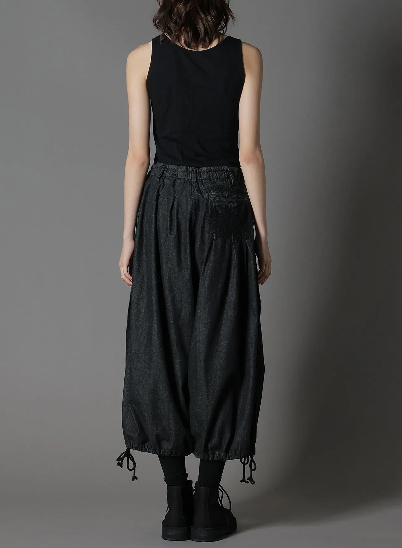 8OZ DENIM   DUNGAREE BALLOON PANTS