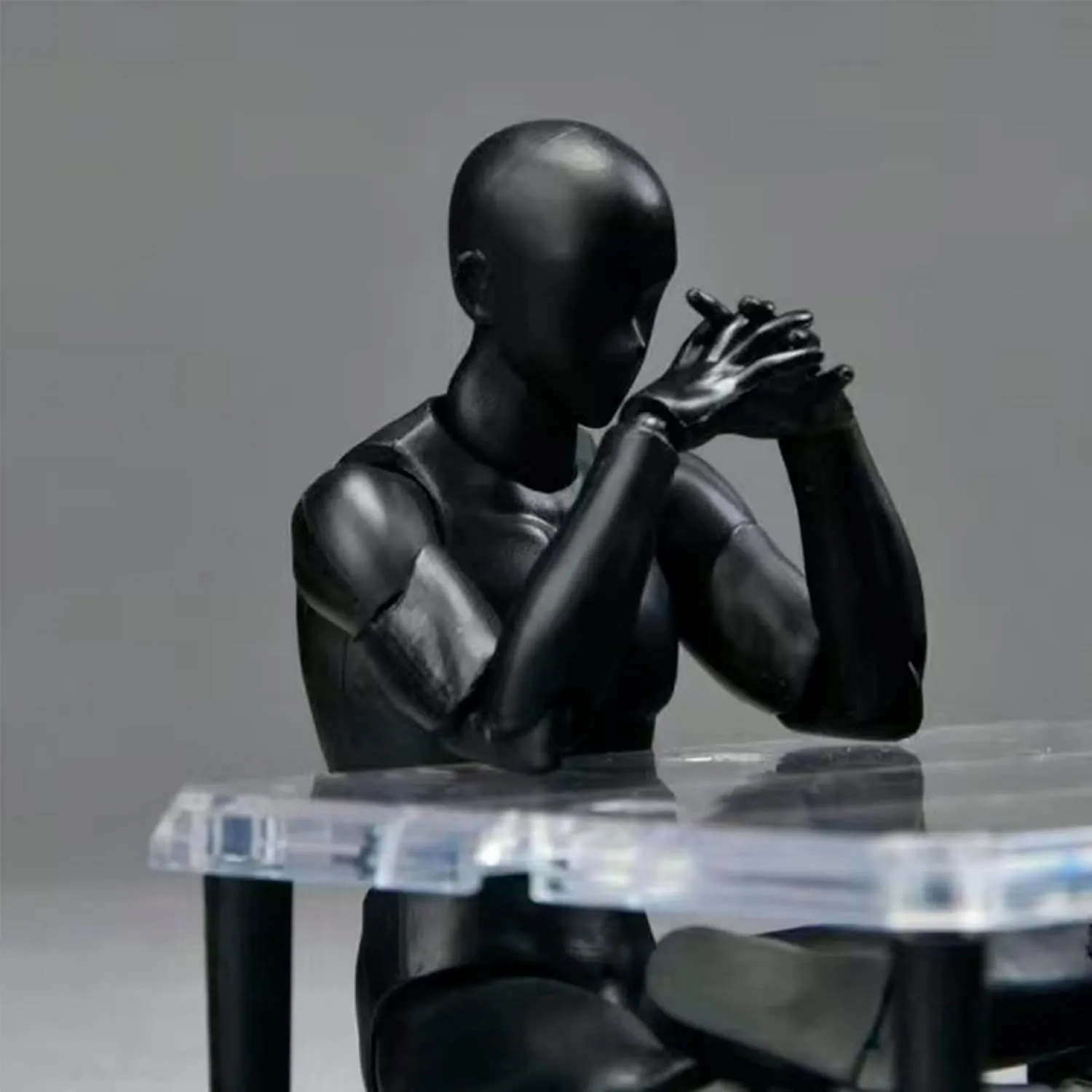 Action Figures PVC Model (Black Color) with Box Drawing Figure Models for Artists(Male)