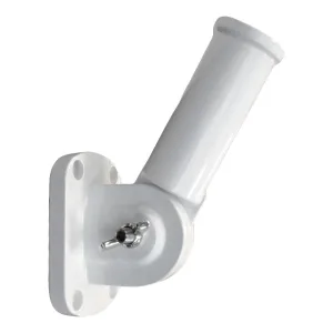 Adjustable Aluminum Bracket for Flag Pole (White)