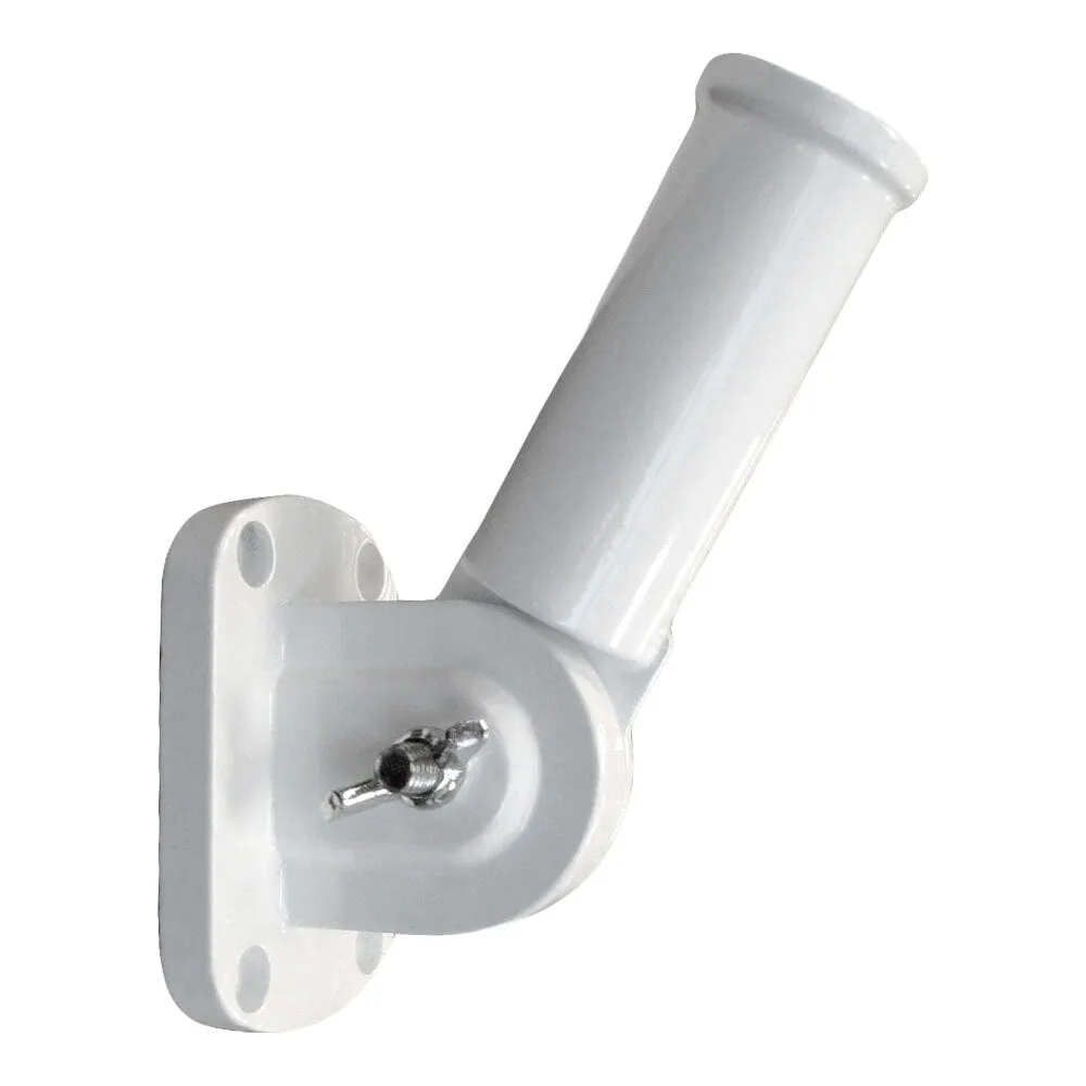 Adjustable Aluminum Bracket for Flag Pole (White)