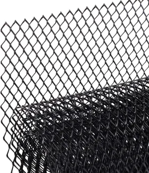 AggAuto Universal 40"x13" Car Grill Mesh - Aluminum Alloy Automotive Grille Insert Bumper 6x12mm Hexagon Hole, One of the Most Multifunctional Shape Grids 100x33cm Black