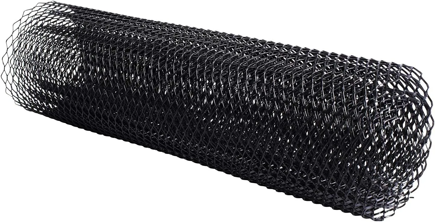AggAuto Universal 40"x13" Car Grill Mesh - Aluminum Alloy Automotive Grille Insert Bumper 6x12mm Hexagon Hole, One of the Most Multifunctional Shape Grids 100x33cm Black