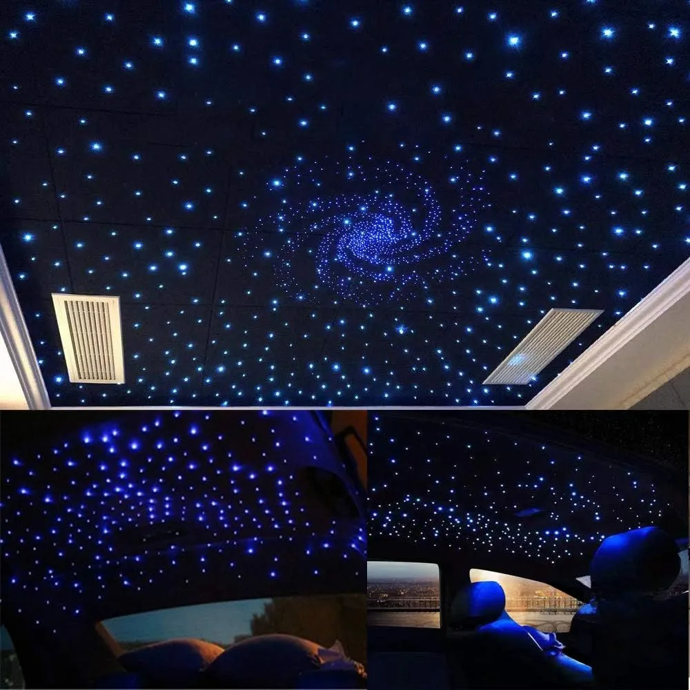 AKEPO Upgraded APP 10W Twinkle Fiber Optic Lights kit with Music Mode for Star Ceiling Sky Light Car Home Use, RGBW Light Engine Optical Fiber Cable 430pcs of 9.8ft/3m(0.03 0.04 0.06in) 28key Remote