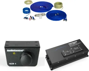 AudioControl ACX-300.1 Mono Powersports/Marine Amplifier — 300 watts RMS x 1 at 2 ohms with 8GA OFC Pure Copper Wiring Kit and ACR-1 Bass Knob Remote