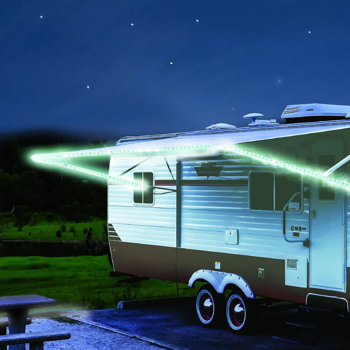 Auto Drive 120 Volts Multicolor LED Strip Lights with Remote Control for RV Vehicle