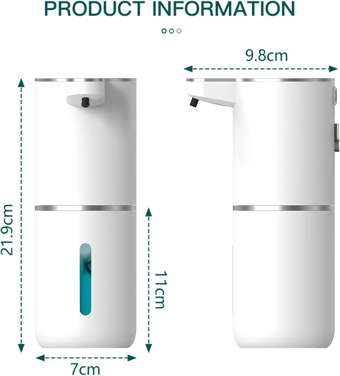 Automatic Foaming Soap Dispenser, 13oz /380ml Electric Touchless Foam Soap Dispensers 4 Adjustable Level Hand Sanitizer Pump Rechargeable IPX5 Waterproof for Kitchen Bathroom Hotel Restaurant